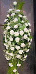 White Carnation 4 Foot Coffin Spray