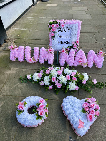 Pink Mum and Nan Artificial Set